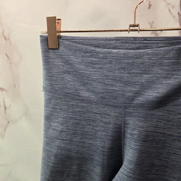 Nike Leggings Womens Small Blue Heathered Stripe High Rise One Dri Fit - Picture 2 of 11